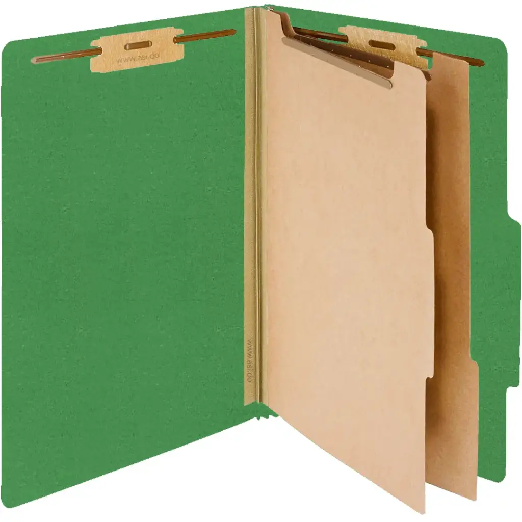 Folder 8 1/2 x14 de seis divisiones