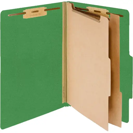 Folder 8 1/2 x14 de seis divisiones